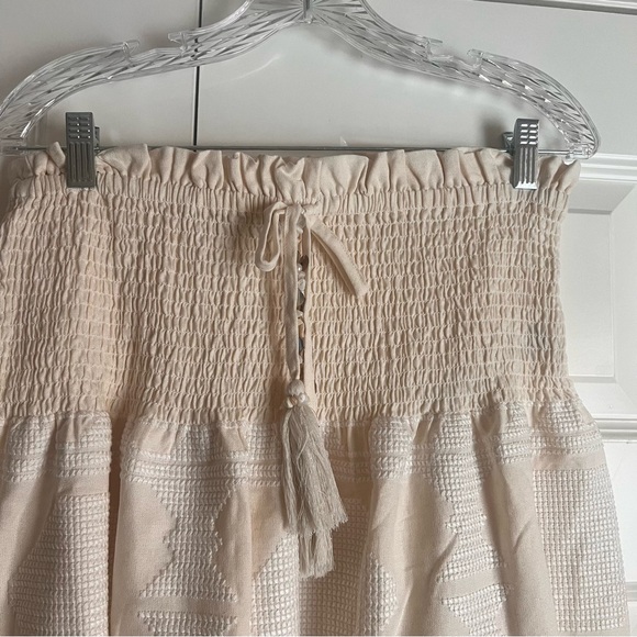 Zara Linen Blend Smocked Skirt M - Picture 12 of 16